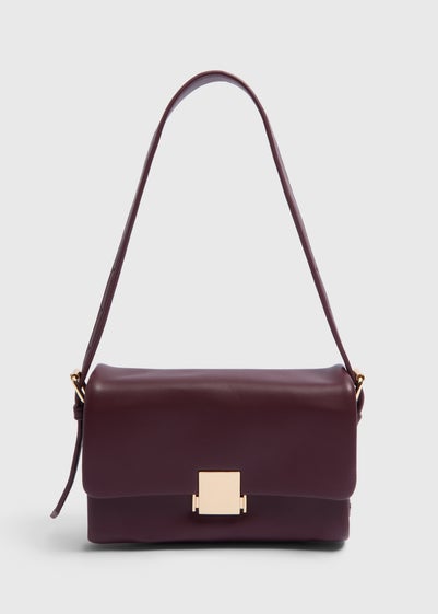 Burgundy Smooth Shoulder Bag