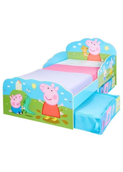 Peppa Pig Blue Playtime Toddler Bed with Storage