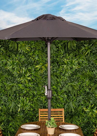 Charles Bentley Garden Patio Market Umbrella Parasol Crank Function Grey