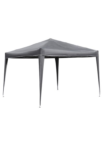 Charles Bentley 3m x 3m Pop Up Garden Patio Gazebo Garden Marquee Grey