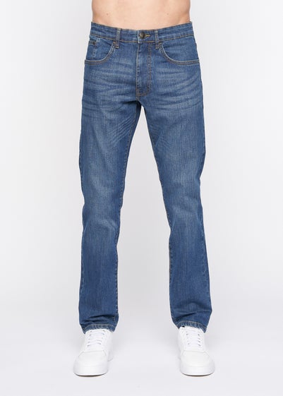 Crosshatch  Stone  Wash  Bandol  Straight  Leg  Jeans