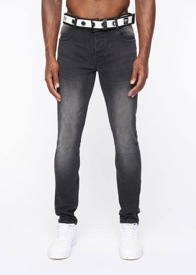 Crosshatch Black Wash Barbeck Slim Fit Denim