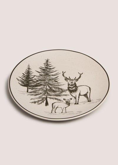 Cream Mono Stag Side Plate