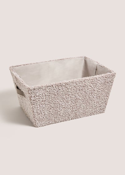 Grey Boucle Taper Basket