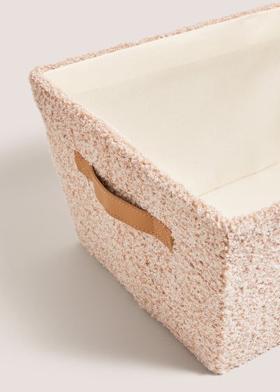 Cream Boucle Taper Basket