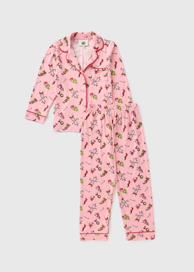 Grinch Girls Pink Cindy Lou Soft Touch Pyjama Set (4-13yrs)
