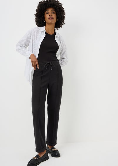 Black Waffle Trousers