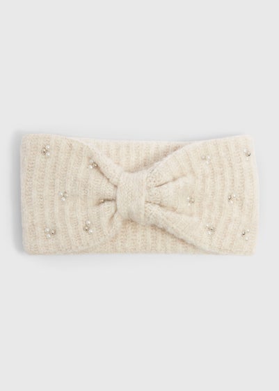 Oatmeal Pearl Headband
