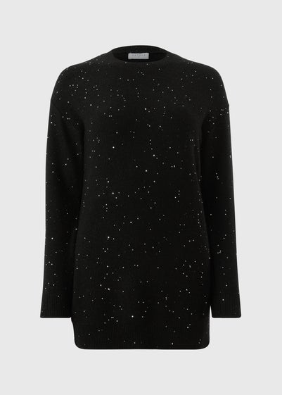 Black Sequin Yarn Tunic