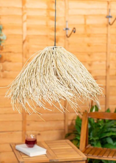 ValueLights Solar Natural Grass Outdoor Pendant Light With Integrated LED's (18cm x 60cm x 60cm)