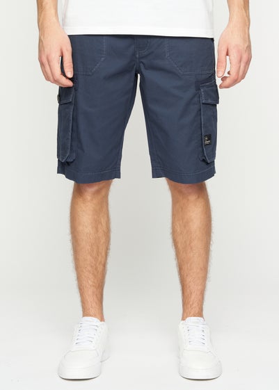 Crosshatch Navy Kyron Cargo Shorts