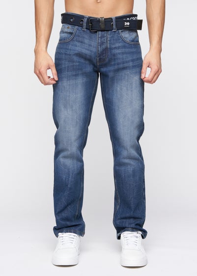 Crosshatch Stone Wash New Embossed Techno Denim Jeans