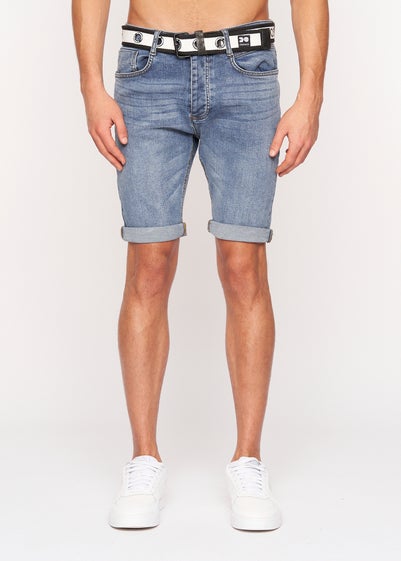 Crosshatch Light Wash Reestier Denim Shorts