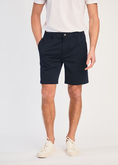 Tokyo Laundry Navy Jersey Shorts with Drawstring