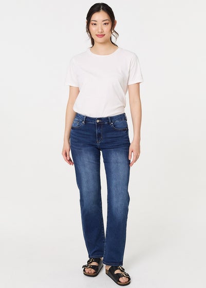 Izabel London Denim Denim Straight Fit High Waist Jeans