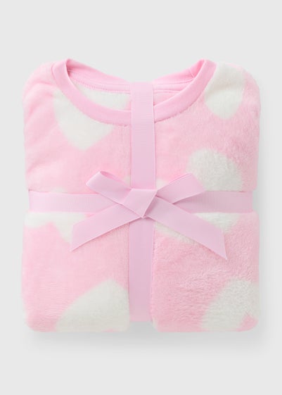 Girls Pink Heart Pyjama Set (1-7 Years)
