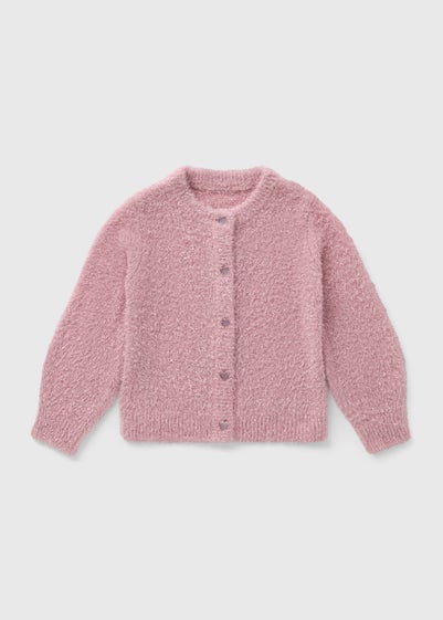 Girls Pink Tinsel Cardigan (1-7yrs)