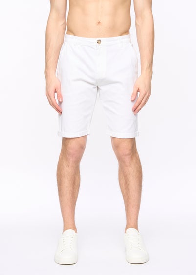 Crosshatch White Sinwood Chino Shorts