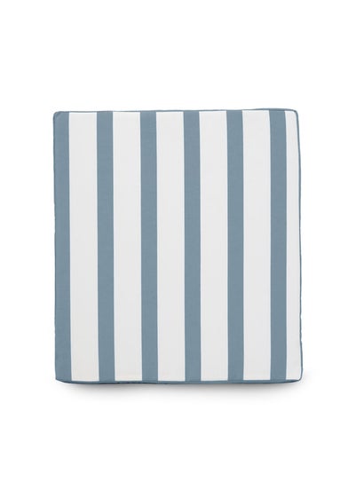 rucomfy Indoor/Outdoor Striped Single Bench Seafoam Blue Seatpad