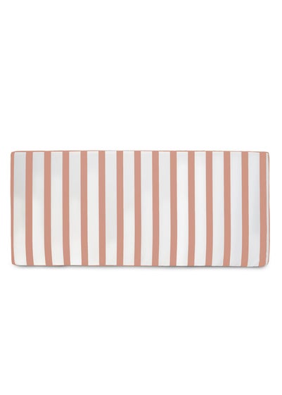 rucomfy Indoor/Outdoor Striped Double Bench Dusky Pink Seatpad