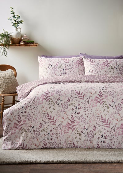 Purple Leaves Duvet Set