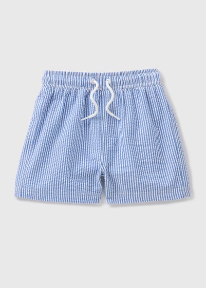 Boys Navy Striped Swim Shorts (1-7yrs)