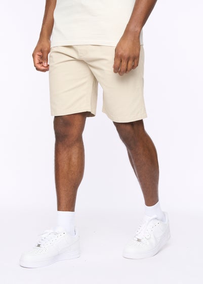 Crosshatch Light Stone Blansmoore Elastic Waist Shorts