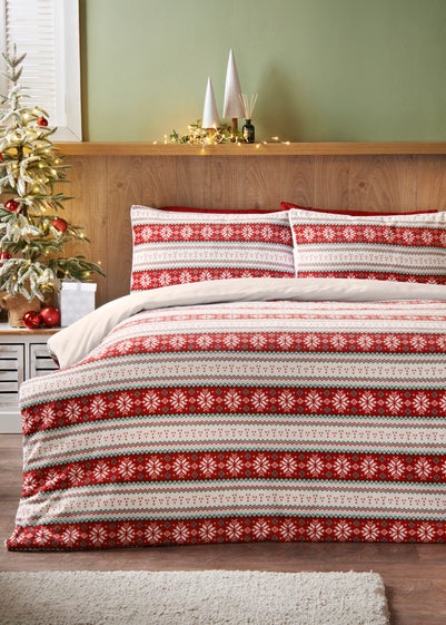 Red Fairisle Duvet Set