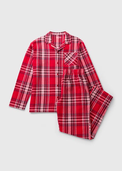 Mens Red Check Family Pyjama's