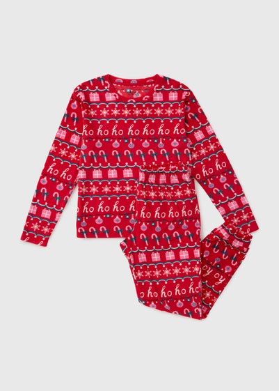 Red Ho Ho Ho Christmas Family Pyjama Set