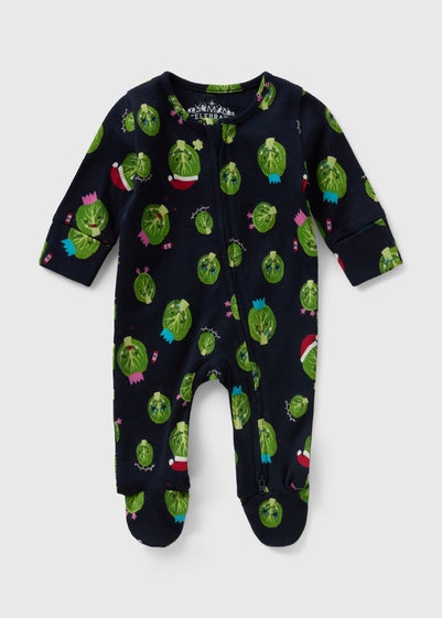 Baby Navy Sprout Matching Family Sleepsuit (Newborn-23mths)