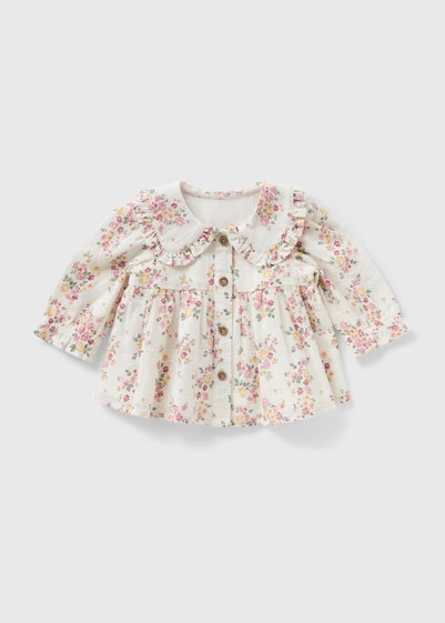 Baby Cream Floral Blouse & Legging Set (Newborn-23mths)