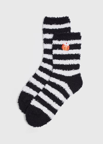 Black Stripe Halloween Cosy Socks