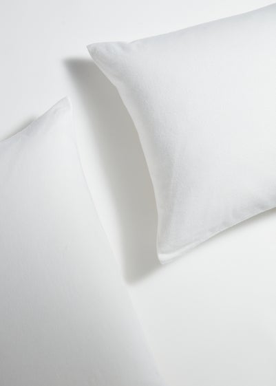 White Brushed Cotton Pillow Cases