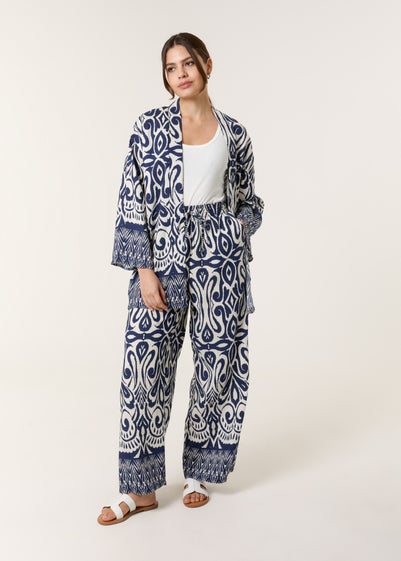 Blue Vanilla Navy Ornamental Two Co Ord Set
