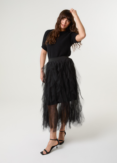 Blue Vanilla Black Layered Tulle Skirt