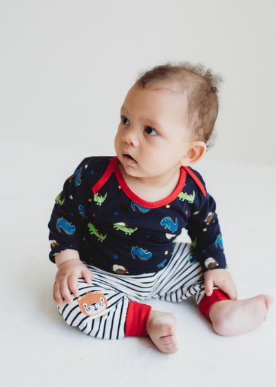 Lilly & Sid Multicoloured Dinosaur Print Top & Jogger Set (0- 24 Months)