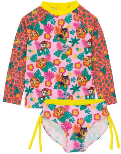 Paw Patrol Kids Pink 2 Piece Swimsuit (18 Months-7 Years)