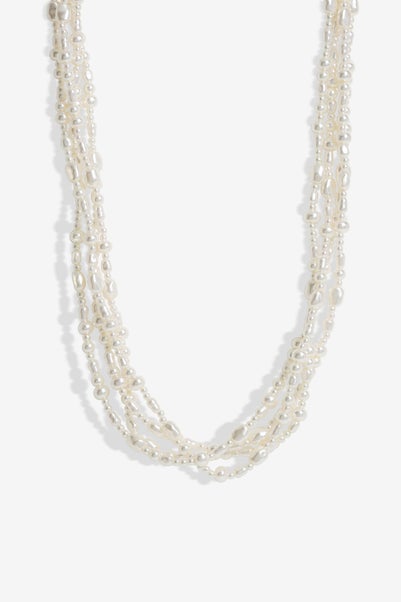 Jon Richard Gold Plated Semi Precious Multi Row Twisted Necklace