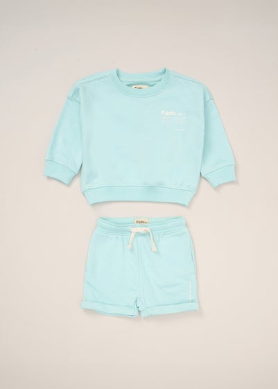 Fudo Light Blue Jumper & Shorts Outfit Set (12-24mnths)