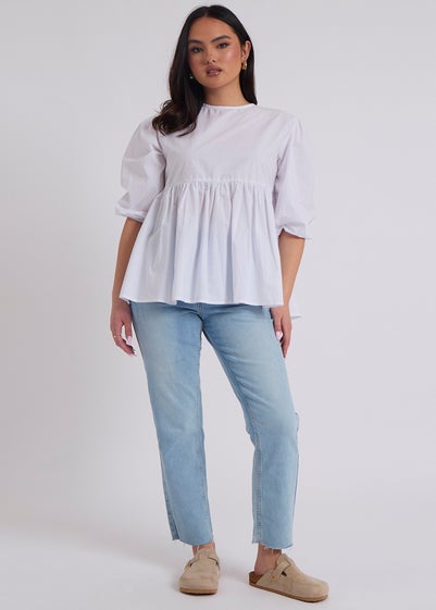 Urban Bliss White Oversized Smock Top