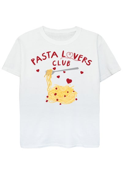 Brands In Pasta Lovers Club Kids White T-Shirt (3-13 Years)