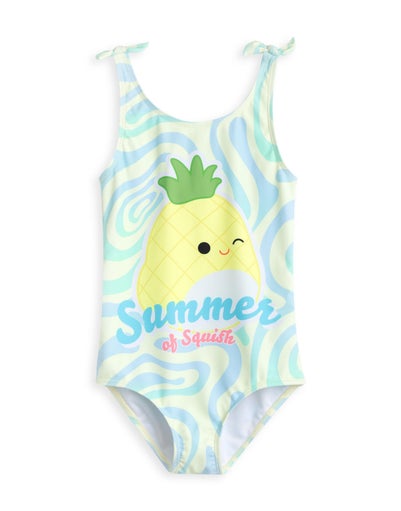 Squishmallows Kids Yellow 1 Piece Swimming Costume (5-14 Years)