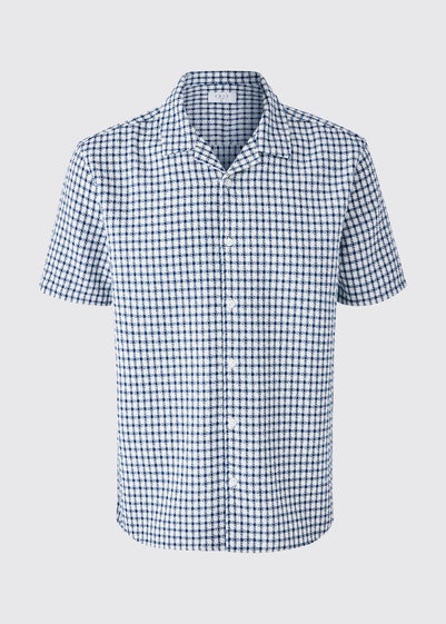 Blue Reverse Check Cheesecloth Shirt