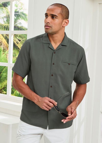 Cotton Traders Forest Green Short Sleeve Summer Soft Touch Shirt