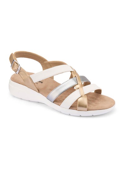 Cotton Traders White Contrast Sandals