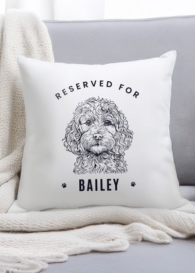 Personalised Memento Company Cockapoo White Cushion