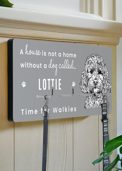 Personalised Memento Company  Cockapoo Grey Lead Hooks
