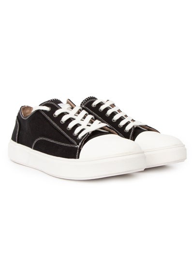 Duck & Cover Black Nesta Trainers