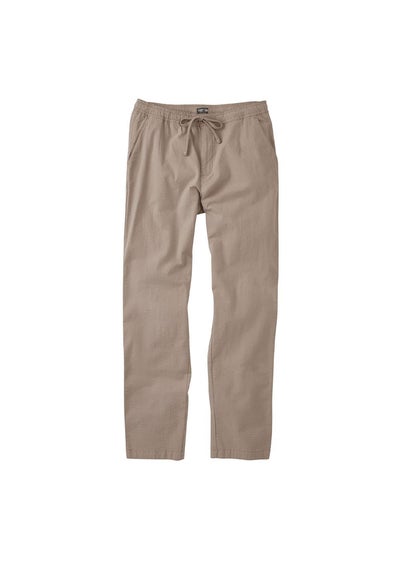 Cotton Traders Mushroom Stretch Seersucker Trousers